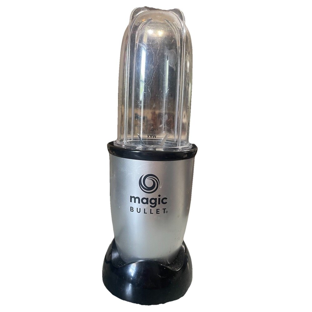 Magic Bullet Blender 250W Silver 16oz Easy Clean Dishwasher-Safe Cup Motor Base